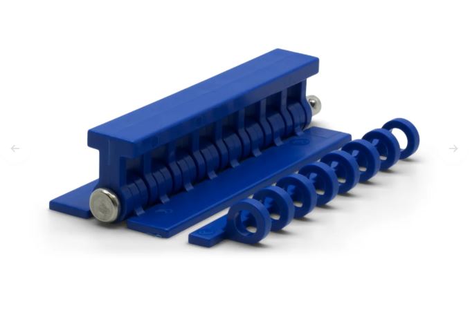 Keco 90 mm (3.50 in) Blue Flexible Hinge Tab Set