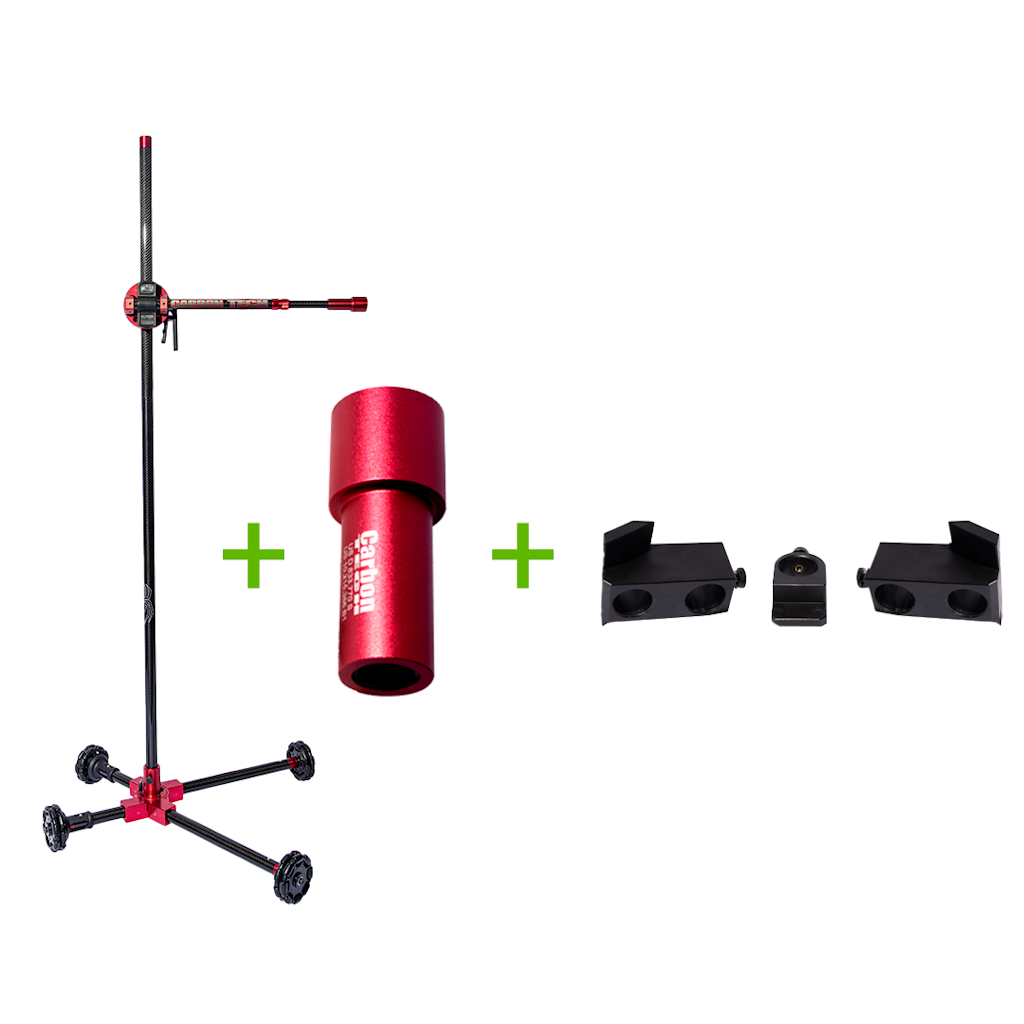 Carbon Tech Black Widow + Red Never Loose + Large Battery Mount Bundle