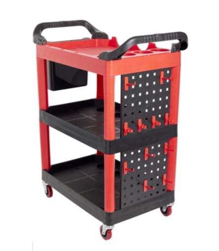Plastic Utility Cart/Trolley 3 Tier Holds up to 200kg