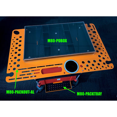M80 Packout Compartment Tray Box ABS Plastic With Lid