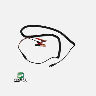 Pro PDR Coiled Power Cord with Battery Clamps