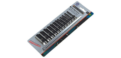 Dual Action 10 Piece Metric 1/4 Drive 6-Point Deep