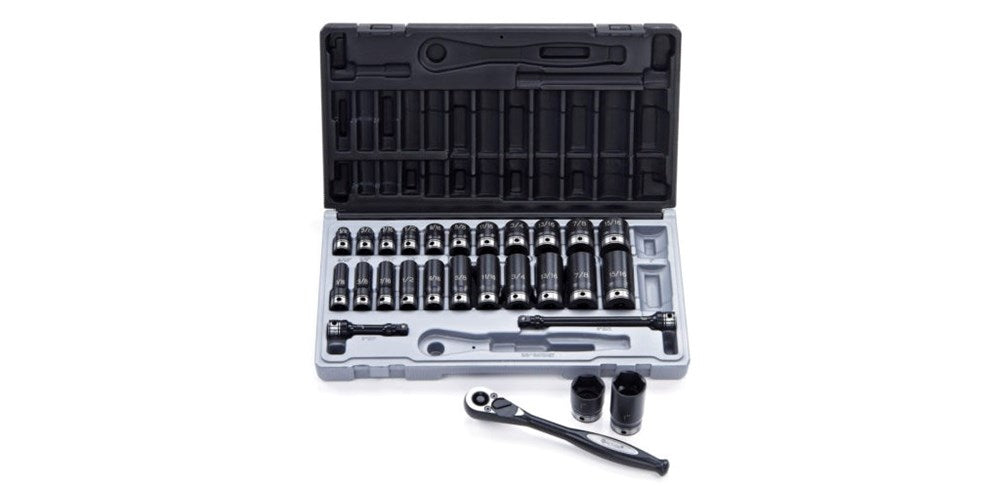 Dual Action 27 Piece Imperial 3/8 Drive 6-Point Standard/Deep