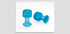Keco Ice tab 8mm translucent blue - 5 Pack