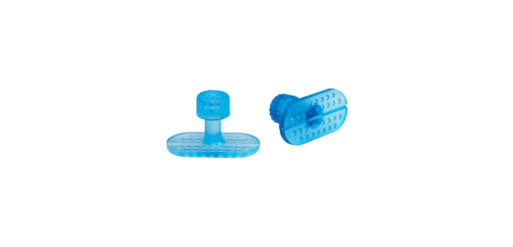 Keco Ice crease tab 17x35mm translucent blue - 5 Pack