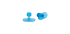 Keco Ice crease tab 17x35mm translucent blue - 5 Pack