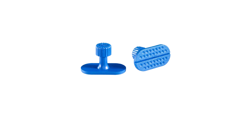 Keco 17 x 35 mm Blue Dimpled Cease Hail Tab (5 Pack)