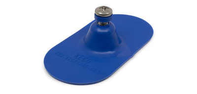 Keco Supertab 2 x 4in Blue Smooth Oval Glue Tab