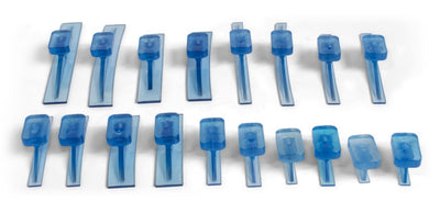 Keco Dead Center Variety Pack Ice Straight & Curved Crease Glue Tabs (18 Pieces)