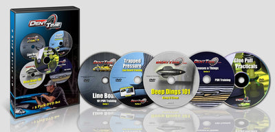Dent Time DVDs 5-pack - PDR Line Board, Trapped Pressure, Deep Dings, Creases and Things n Glue Pull Practicals