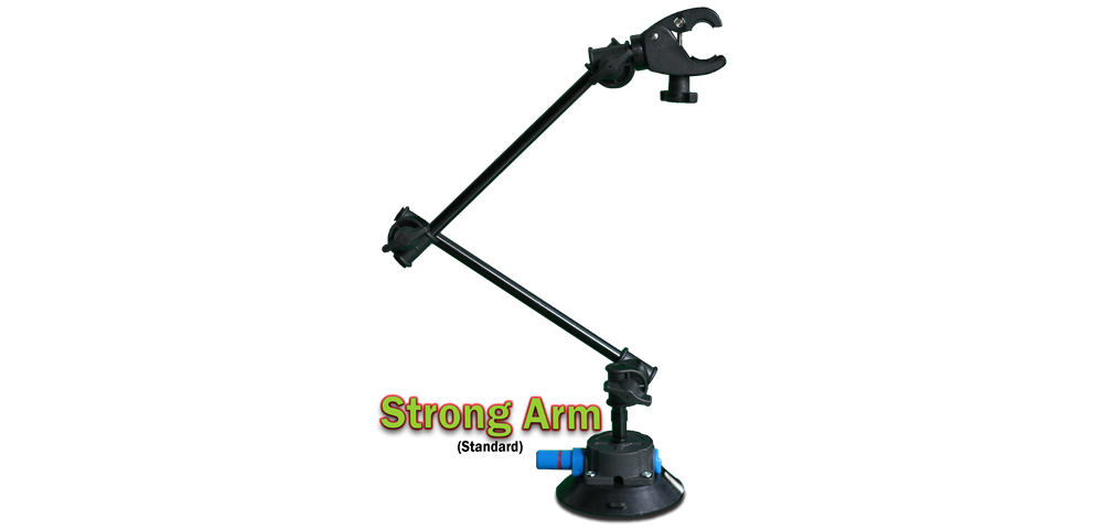 Get A Grip - Strong Arm heat gun arm - Adjustable with Clamp and 4-1/2 inch suction cup - arm extends to 24in