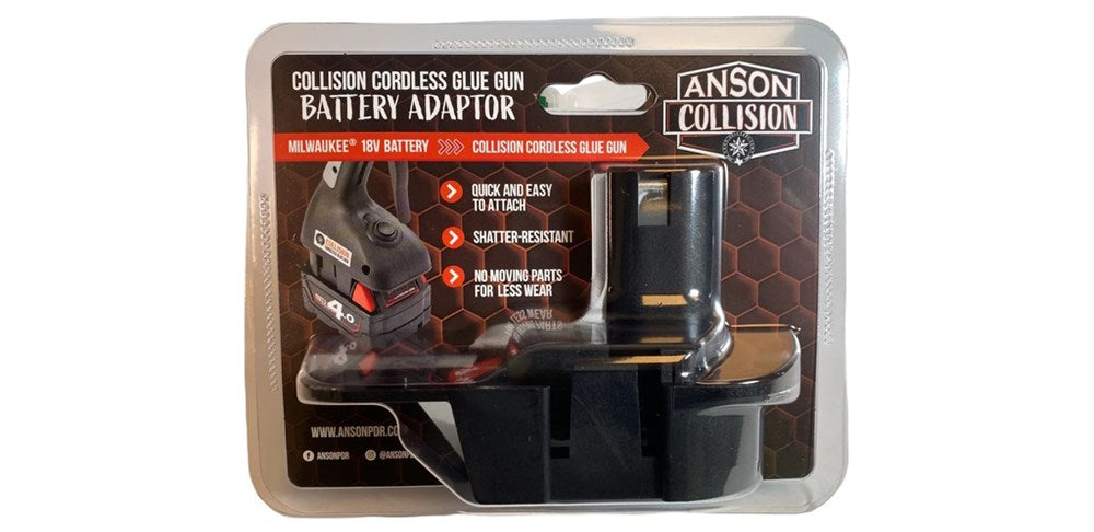 Anson Collision Ryobi to Milwaukee glue gun battery Adapter