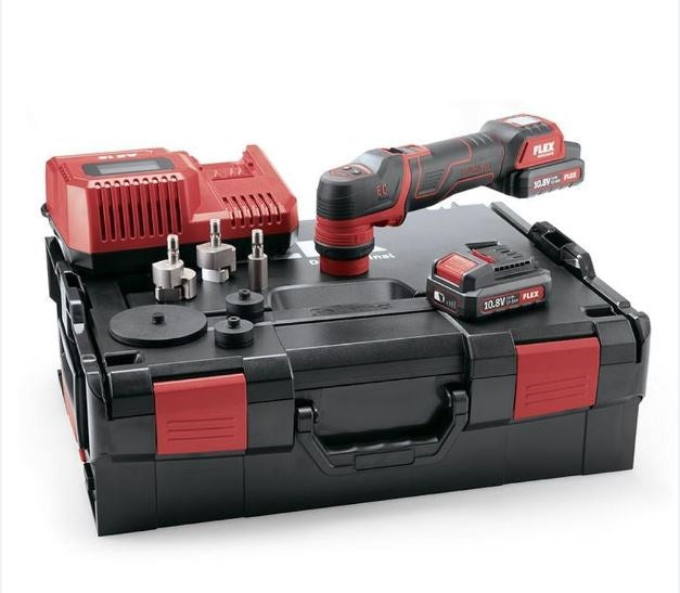 Flex PXE80-108EC-C2 10.8V 2.5Ah Li-ion Cordless Brushless 80mm (3in) Rotary & Random Orbital Polisher Combo Kit