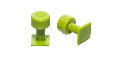 Black Plague Green 5 pack Smooth Series Square Glue Tab - 12mm