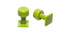 Black Plague Green 5 pack Smooth Series Square Glue Tab - 12mm