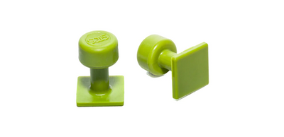 Black Plague Green 5 pack Smooth Series Square Glue Tab - 15mm