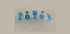 Black Plague 5 pack Ice Series Round Glue Tab - 9mm