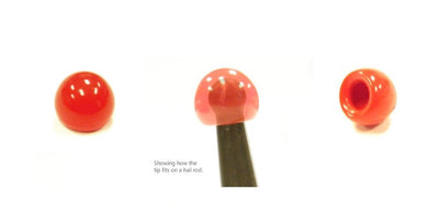 Dentcraft Red hard tips for 1/4in ball tips - 5 Pack