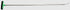 Tequila 5/8in diameter, 52in radius bend blade with Low Rise pipe handle, stainless Black/Lime Green