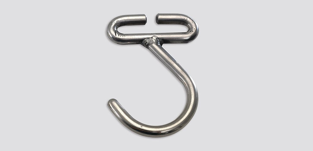Hail rod strap hook