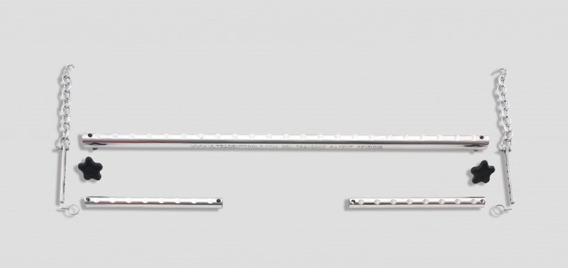 Hail rod beam w/adjustable chain & 2-adj. 8in ends