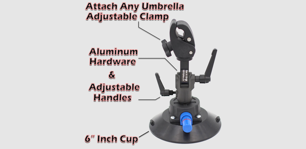 Get A Grip - The Grip pivot mount with 6in suction cup