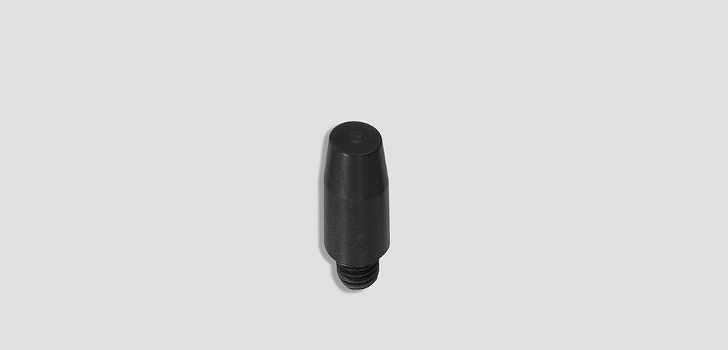 7/16in Hammer tip, black acetal - Small Square