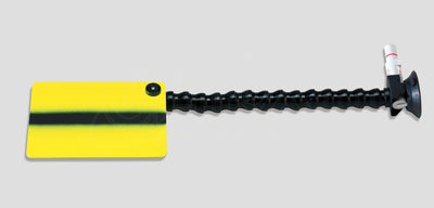 Small reflection board, 6in X 8in w/pump-up w/3in suction cup, Wht & Ylw w/black fade