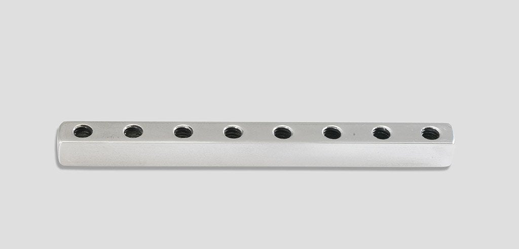 16 hole tool tip holder - polished aluminium with magnets