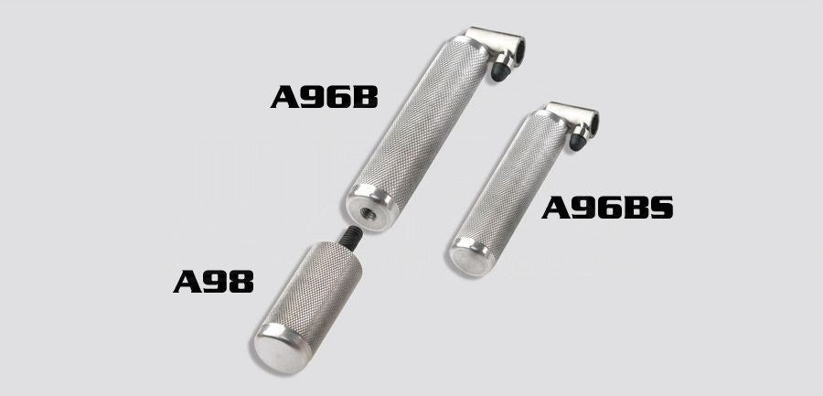Ultra 1inx 2-1/4in Knurled alum. handle extension for A96B handle