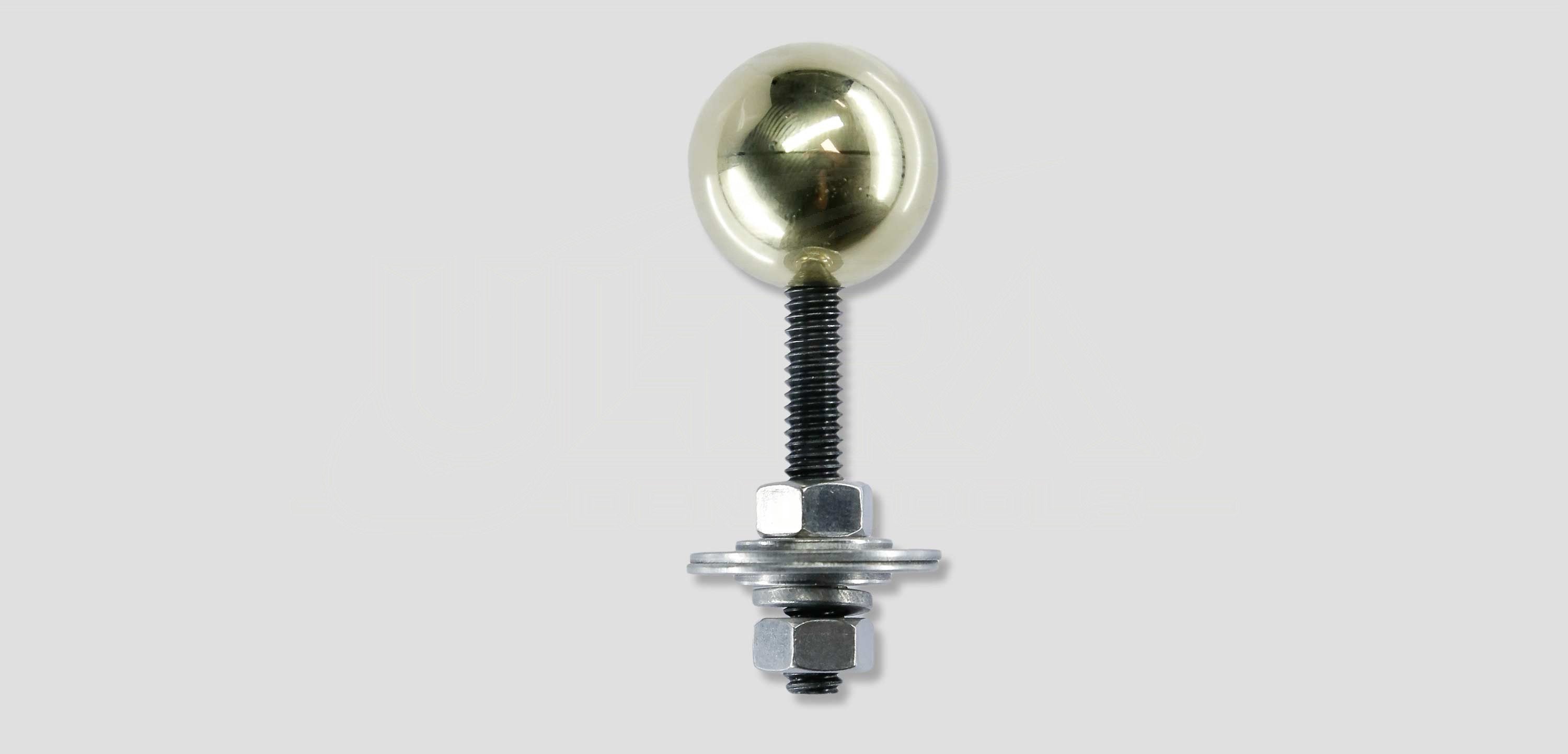 3/4in Brass ball with 1/4-20 stud