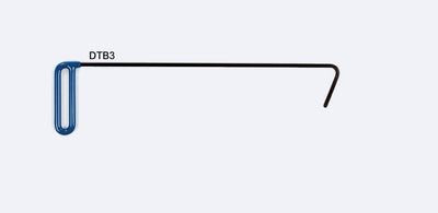 Dentcraft door tool Back with 3.5in (7.62cm) Flag 22in (55.8cm) OAL 1/4in (7.9mm) dia. shaft