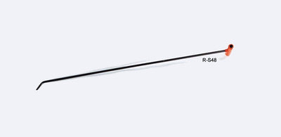 Dentcraft 48in Single Bend Door Rod, 48in Long, 1/2in Diameter, Tip Angle: 45 Degrees, Tip Type: Blade