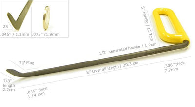 Dentcraft 8in Shaved Tool - Left