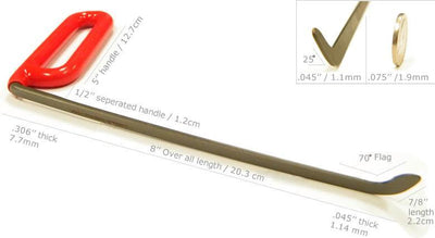 Dentcraft 8in Shaved Tool - Right